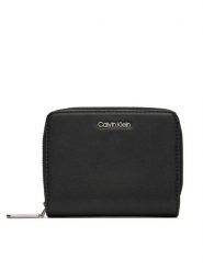 Calvin Klein Mały Portfel Damski Ck Must Z/A Wallet W/Flap Md K60K607432 Czarny. Czarne portfele Calvin Klein, bez wzorów, ze skóry. Za 179.99 zł.