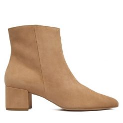 Botki HÖGL. Brązowe botki Högl, bez wzorów, bez obcasa, na słupku, bez zapięcia. Za 799.99 zł.