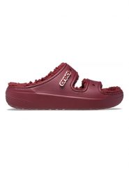 Crocs Klapki "Classic Cozzzy" w kolorze bordowym rozmiar: 39/40. Czerwone klapki Crocs, bez wzorów, z otwartym noskiem, bez obcasa. Za 158.47 zł.