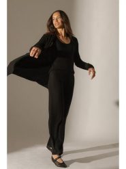 Perfect Cashmere Kaszmirowy kardigan "Kara" w kolorze czarnym rozmiar: L. Czarne kardigany Perfect Cashmere, l, bez wzorów, z kaszmiru. Za 456.99 zł.