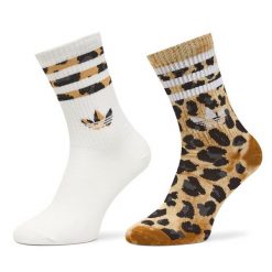 Skarpety długie adidas. Brązowe skarpety Adidas, bez wzorów. Za 69.99 zł.