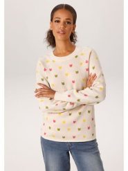 Aniston Sweter w kolorze beżowym rozmiar: 40. Brązowe swetry Aniston, bez wzorów, z bawełny, bez ramiączek. Za 130.99 zł.