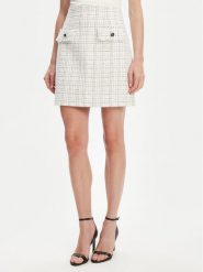 Guess Spódnica mini W5YD15 WHDB2 Biały Regular Fit. Białe spódnice Guess, m, z aplikacjami, z syntetyku, mini. Za 269.99 zł.
