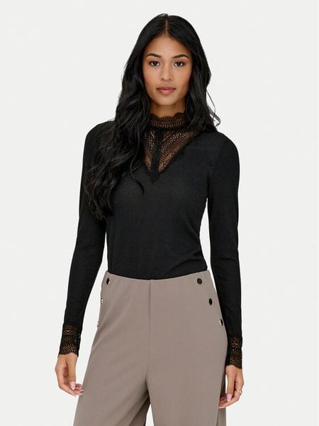 ONLY Bluzka Tilde 15344695 Czarny Regular Fit. Czarne bluzki Only, s, bez wzorów, z syntetyku, bez kołnierzyka, bez ramiączek. Za 139.99 zł.