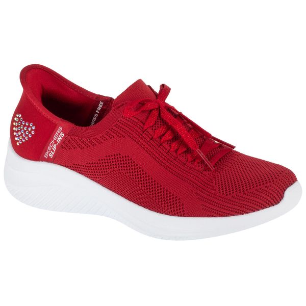 Buty sportowe Sneakersy damskie, Slip-Ins: Ultra Flex 3.0 - Heart Me. Czarne obuwie sportowe Skechers, bez zapięcia, trekkingowe, Skechers Sport. Za 479.99 zł.