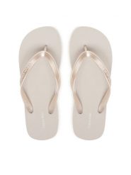 Calvin Klein Japonki Flatform Flip Flop Met Tpu HW0HW03120 Srebrny. Szare klapki Calvin Klein, bez wzorów, z syntetyku, bez obcasa. Za 189.99 zł.