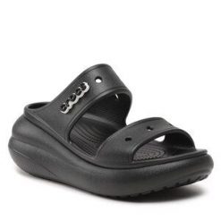 Klapki Crocs. Czarne klapki Crocs, bez wzorów, bez obcasa. Za 169.99 zł.