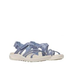 Sandały Merrell Harbor Backstrap Niebiesko-Beżowe. Brązowe sandały Merrell, bez wzorów, z materiału, bez obcasa, bez zapięcia. Za 577.00 zł.