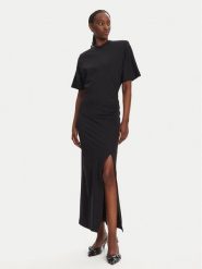 PINKO Sukienka koktajlowa 105219 A2M2 Z99 Czarny Regular Fit. Czarne sukienki Pinko, m, bez wzorów, z bawełny, wizytowe, bez kołnierzyka, bez ramiączek. Za 799.99 zł.