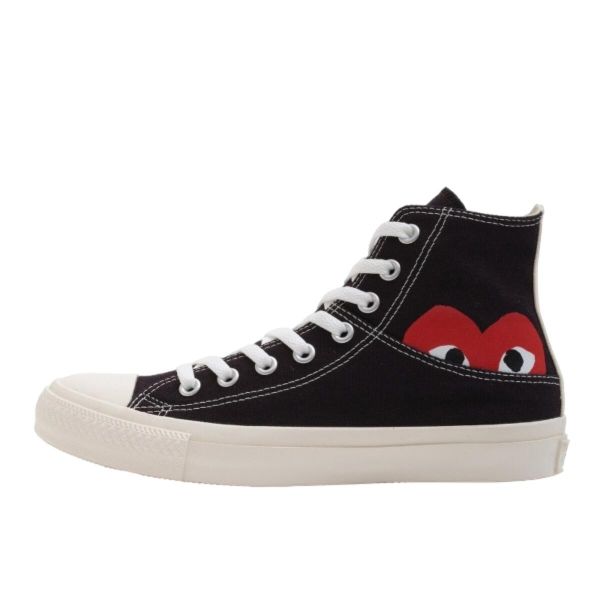 Converse Comme des Garçons Black Half Logo. Czarne trampki Converse, bez wzorów, bez zapięcia. Za 1,690.77 zł.