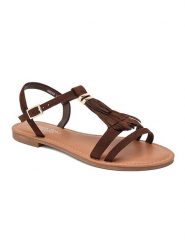 Sixth Sens Sandały w kolorze brązowym rozmiar: 39. Brązowe sandały Sixth Sens, bez wzorów, klasyczne, z otwartym noskiem, bez obcasa, bez zapięcia. Za 86.99 zł.