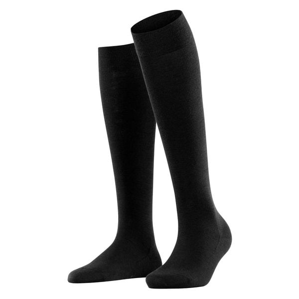 Podkolanówki damskie Falke Softmerino. Niebieskie skarpety Falke, bez wzorów, z bawełny. Za 149.00 zł.