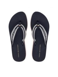 Tommy Hilfiger Japonki Flag Print FW0FW09195 Granatowy. Niebieskie klapki TOMMY HILFIGER, bez wzorów, z materiału, bez obcasa. Za 189.99 zł.