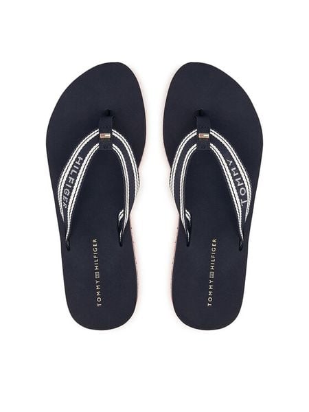 Tommy Hilfiger Japonki Flag Print FW0FW09195 Granatowy. Niebieskie klapki TOMMY HILFIGER, bez wzorów, z materiału, bez obcasa. Za 189.99 zł.