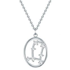 Trilani Naszyjnik srebrny srebro wysokiej próby Cyrkonia srebrny Naszyjniki 1 ct Damski. Szare naszyjniki Trilani, z cyrkonią, srebrne. Za 101.99 zł.