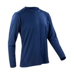 T-shirt Unisex Dla Dorosłych Z Długim Rękawem Performance. Niebieskie t-shirty SPIRO, l, bez wzorów, bez kołnierzyka, bez ramiączek. Za 76.99 zł.