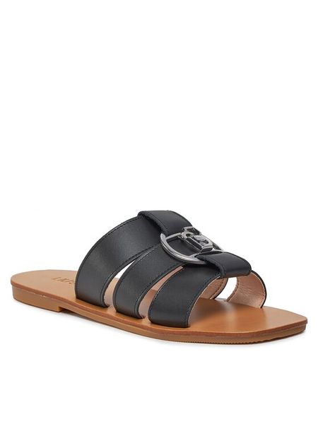 Liu Jo Klapki Saba 08 SA4119 P0102 Czarny. Czarne klapki Liu Jo, bez wzorów, ze skóry, bez obcasa. Za 749.99 zł.