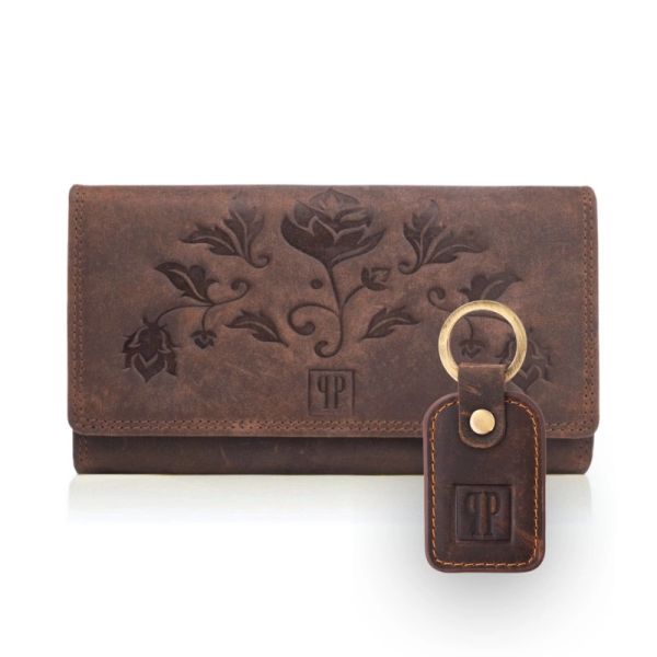 Zestaw prezentowy skórzany PAOLO PERUZZI ZUP-97-BR brązowy. Brązowe portfele PAOLO PERUZZI, bez wzorów, ze skóry. Za 106.00 zł.