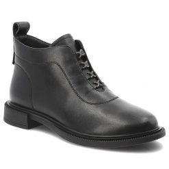 Czarne Botki S.Barski Wygodne Buty Damskie Za Kostkę. Czarne botki S.BARSKI, na zimę, bez wzorów, ze skóry, za kostkę, bez obcasa, na obcasie, bez zapięcia. Za 263.99 zł.