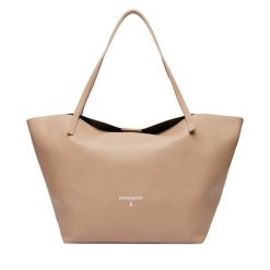 Torebka Patrizia Pepe. Brązowe shopper Patrizia Pepe, bez wzorów, bez dodatków. Za 1,289.99 zł.