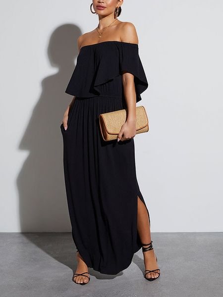 LA Angels Sukienka w kolorze czarnym rozmiar: S. Czarne sukienki LA Angels, na imprezę, s, bez wzorów, bez kołnierzyka, bez ramiączek, maxi. Za 131.12 zł.