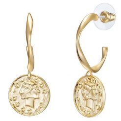 Lulu & Jane Moneta Stop metali Kolczyki 1 ct Damski. Żółte kolczyki Lulu & Jane, pozłacane. Za 359.99 zł.