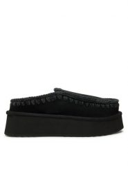 Mou Kapcie Clog Eskimo Platform FW681004A Czarny. Czarne obuwie domowe Mou, bez wzorów, ze skóry, bez zapięcia. Za 979.99 zł.