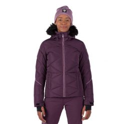 Kurtka narciarska damska Rossignol Staci Pearly Jkt. Fioletowe kurtki narciarskie Rossignol, m, bez wzorów, bez kaptura, narciarskie. Za 1,159.00 zł.