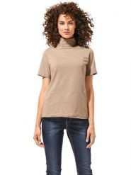Heine Koszulka w kolorze beżowym rozmiar: 44. Brązowe bluzki Heine, bez wzorów, z bawełny, bez kołnierzyka, bez ramiączek. Za 69.99 zł.