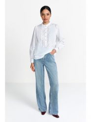 Rich & Royal Bluzka w kolorze białym rozmiar: 36. Białe bluzki Rich & Royal, bez wzorów, z bawełny, bez kołnierzyka, bez ramiączek. Za 234.97 zł.