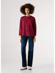 Pepe Jeans Koszulka "Banilla" w kolorze jasnoróżowo-czerwonym rozmiar: L. Czerwone bluzki Pepe Jeans, l, bez wzorów, z bawełny, bez kołnierzyka, bez ramiączek. Za 104.99 zł.