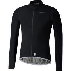 Kurtka Windflex, czarna. Czarne kurtki sportowe Shimano, m, bez wzorów, bez kaptura, rowerowe. W wyprzedaży za 361.25 zł.