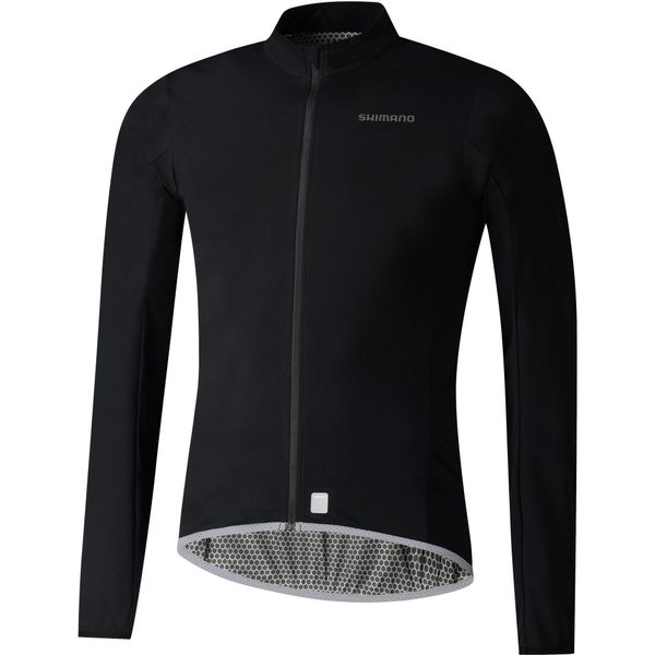 Kurtka Windflex, czarna. Czarne kurtki sportowe Shimano, xl, bez wzorów, bez kaptura, rowerowe. Za 549.90 zł.