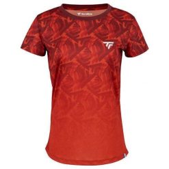Koszulka T-Shirt tenisowa damska Tecnifibre X-Loop Tee. Czerwone t-shirty TECNIFIBRE, bez wzorów, bez kołnierzyka, bez ramiączek. Za 249.00 zł.