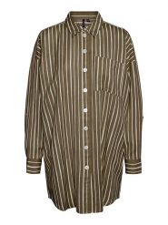 Vero Moda Koszula "Ilisa" w kolorze oliwkowo-białym rozmiar: S. Białe koszule Vero Moda, s, bez wzorów, bez kołnierzyka, bez ramiączek. Za 57.20 zł.