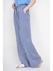 Le Jardin du Lin Spodnie w kolorze niebieskim rozmiar: 34. Niebieskie spodnie materiałowe Le jardin du lin, bez wzorów, z materiału, z podwyższonym stanem. Za 100.99 zł.