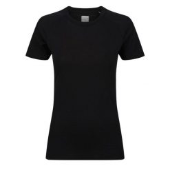Koszulka merino damska Inov-8 Merino Short Sleeve T-Shirt. Czarne koszulki sportowe Inov-8, bez wzorów, bez ramiączek. Za 193.99 zł.