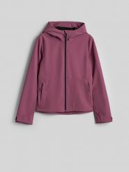4F Kurtka softshell wiatroodporna membrana 5000 damska - różowa XL. Czerwone kurtki sportowe 4f, l, bez wzorów, z softshellu, bez kaptura, trekkingowe. Za 299.99 zł.