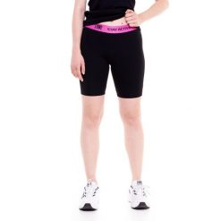 Krótkie legginsy Energy. Czarne legginsy LEONE 1947 APPAREL, l, bez wzorów, z tkaniny, krótkie. Za 82.10 zł.