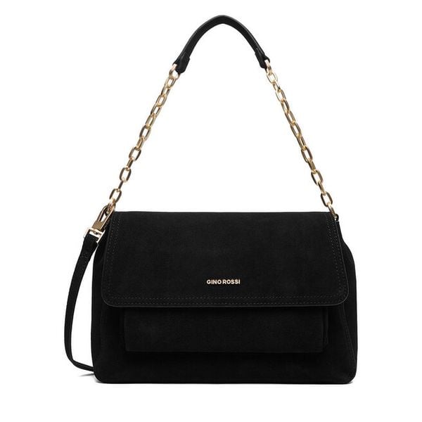 Torebka GINO ROSSI. Czarne torebki klasyczne Gino Rossi, bez wzorów, bez dodatków. Za 399.99 zł.