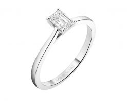Pierścionek z białego złota z diamentem laboratoryjnym - 0,51 ct - próba 585. Białe pierścionki Apart, z diamentem, złote. Za 4,990.00 zł.