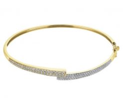 Bransoletka z żółtego złota z brylantami - 0,98 ct - próba 585. Żółte bransoletki Apart, z brylantem, złote. W wyprzedaży za 15,393.00 zł.