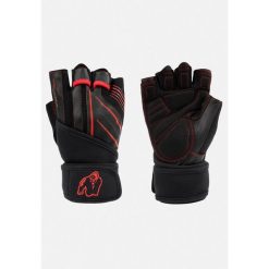 Dallas Wrist Owijki Gloves 2.0 - Czarny/Czerwony. Czerwone rękawiczki GORILLA WEAR, bez wzorów, sportowe. Za 192.00 zł.
