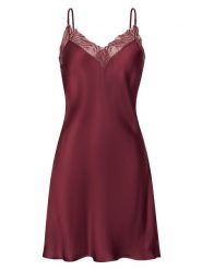Chantelle Koszula nocna Legend C17WW5 Bordowy Regular Fit. Czerwone koszule nocne Chantelle, xs, bez wzorów, z wiskozy, bez ramiączek. Za 389.99 zł.