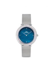Daniel Wellington Zegarek Crystalline Bezel 3 DW00100825 Srebrny. Szare, analogowe zegarki Daniel Wellington, srebrne. Za 939.99 zł.