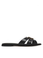 PINKO Klapki Milly 04 SD0463 P001 Czarny. Czarne klapki Pinko, bez wzorów, ze skóry, bez obcasa. Za 919.99 zł.