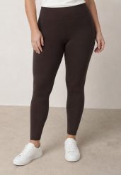 Brązowe Gładkie Legginsy z Wysokim Stanem i Panelem Podkreślającym Talię Noseno. Brązowe legginsy sportowe Born2be, plus size, bez wzorów, z jeansu, z podwyższonym stanem, na fitness i siłownię. Za 79.99 zł.