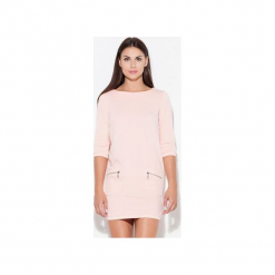 Sukienka K087 Róż. Czerwone sukienki Katrus, na co dzień, s, bez wzorów, bez kołnierzyka, bez ramiączek. Za 129.00 zł.
