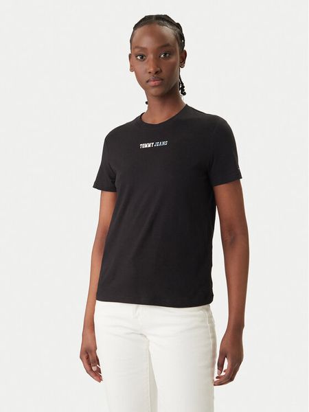 Tommy Jeans T-Shirt DW0DW22277 Czarny Regular Fit. Czarne t-shirty Tommy Jeans, l, bez wzorów, z bawełny, bez kołnierzyka, bez ramiączek. Za 83.99 zł.