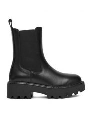 Gino Rossi Sztyblety EO-ANDY-8105-25 Czarny. Czarne botki Gino Rossi, bez wzorów, ze skóry, bez obcasa, na płaskiej podeszwie, bez zapięcia. Za 449.99 zł.